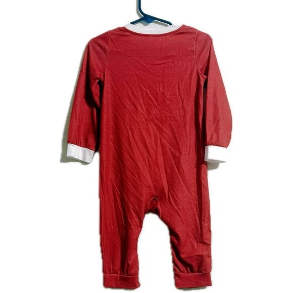 Festive Red Reindeer Kids One Piece - Picture 3 of 5